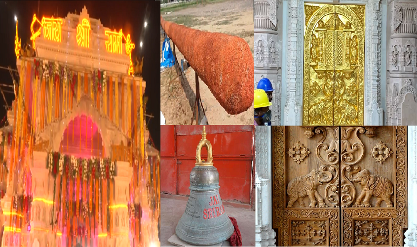 Uttar Pradesh : रामलला के गर्भगृह का मुख्य द्वार सोने से बनकर तैयार, तस्वीर देख हो जाएंगे आप भी अचंभित