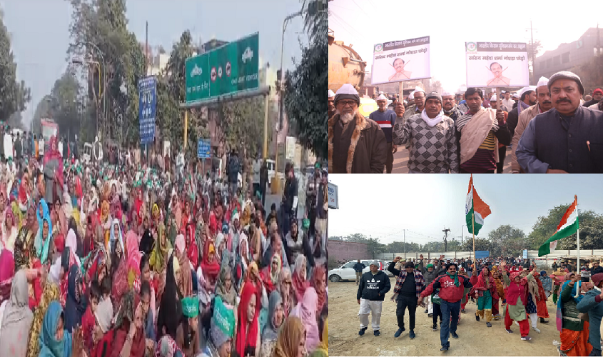 Noida News : नोएडा की  सड़क पर उतरे 105 गांव के किसान, जिला अधिकारी कार्यालय के बाहर जमकर किया हंगामा